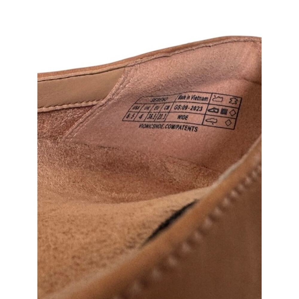 Vionic Sereno Tan Cognac Wedge Pumps Comfort Shoes Round Toe Size 6.5 - Picture 11 of 12
